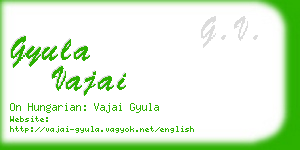 gyula vajai business card